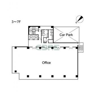 3階〜7階 平面図