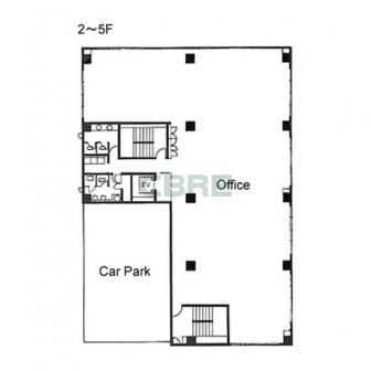 2階〜5階 平面図