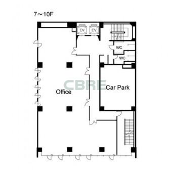 7階〜10階 平面図