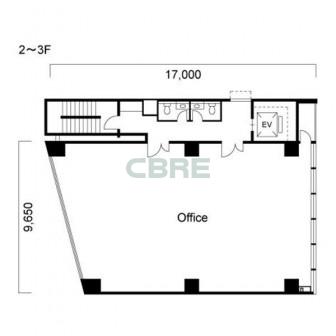 2階〜3階 平面図