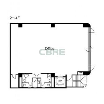 2階〜4階 平面図