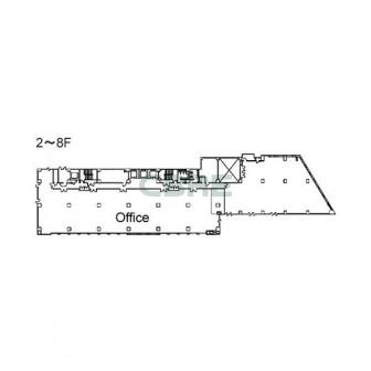 2階〜8階 平面図