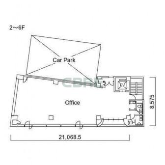 2階〜6階 平面図