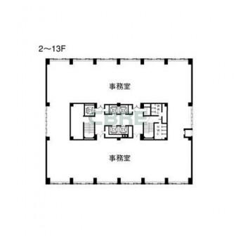 2階〜13階 平面図