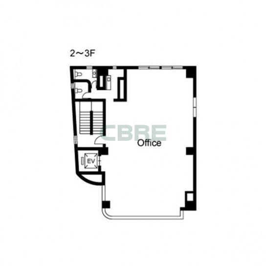 2階〜3階 平面図