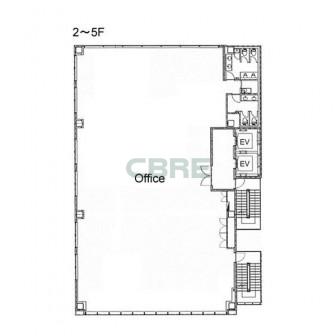 2階〜5階 平面図
