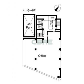 4階〜6階 平面図