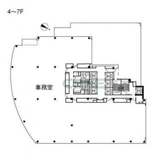 4階〜7階 平面図