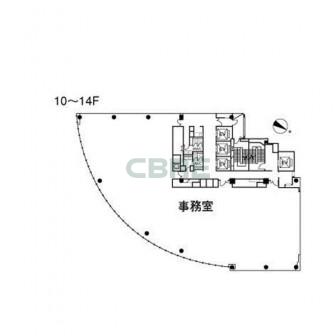 10階〜14階 平面図