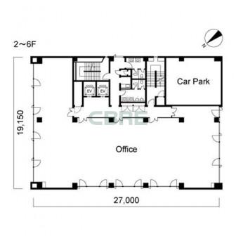 2階〜6階 平面図