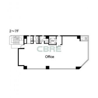 2階〜7階 平面図