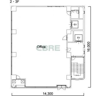 2階〜3階 平面図