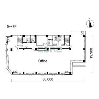 5階〜7階 平面図