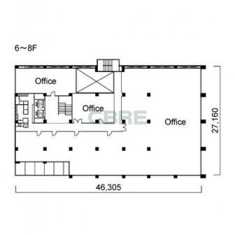 6階〜8階 平面図