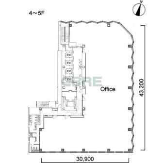 4階〜5階 平面図