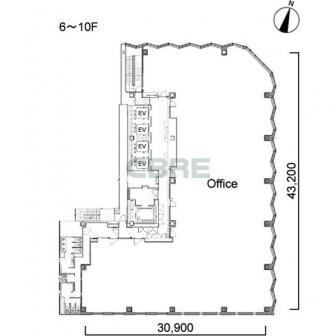 6階〜10階 平面図