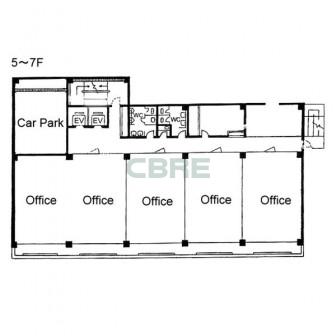 5階〜7階 平面図