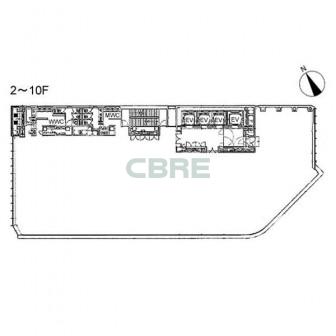 2階〜10階 平面図