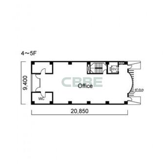 4階〜5階 平面図
