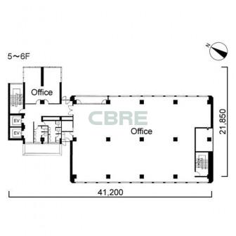 5階〜6階 平面図