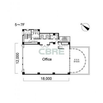 5階〜7階 平面図