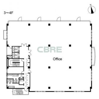 2階〜4階 平面図