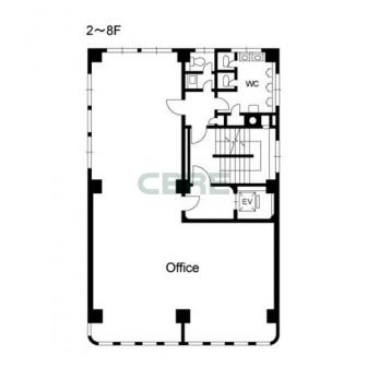2階〜8階 平面図