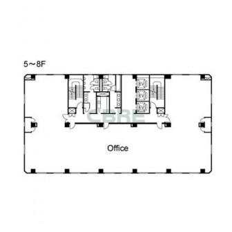 5階〜8階 平面図