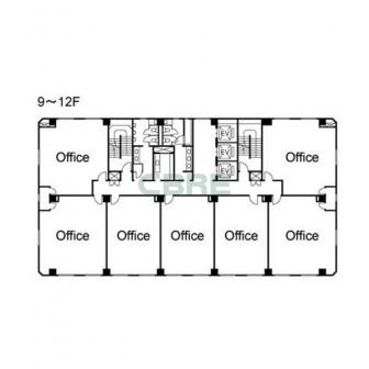 9階〜12階 平面図