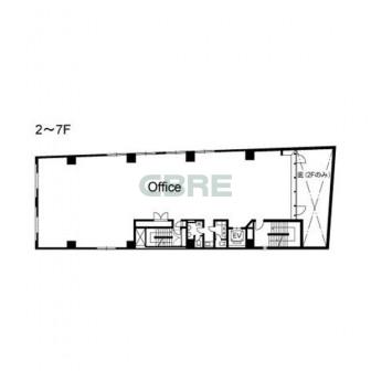 2階〜7階 平面図