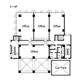 2階〜4階 平面図