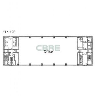 11階〜12階 平面図