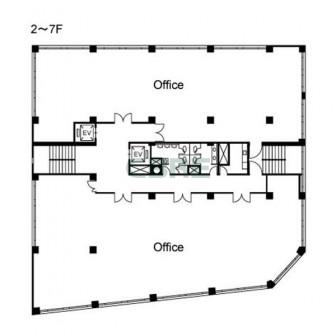 2階〜7階 平面図