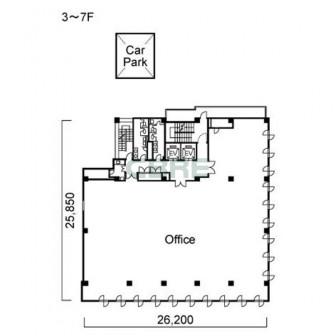 3階〜7階 平面図