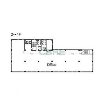 2階〜4階 平面図