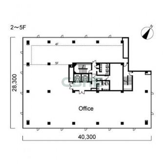 2階〜5階 平面図