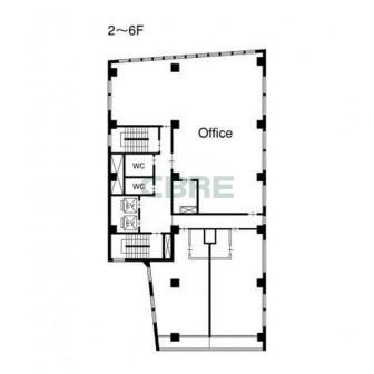 2階〜6階 平面図