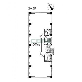 2階〜5階 平面図