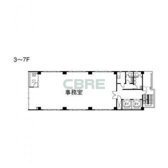3階〜7階 平面図