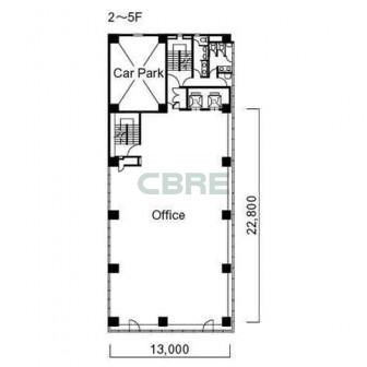 2階〜5階 平面図