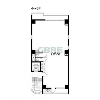 4階〜6階 平面図