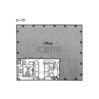 3階〜7階 平面図