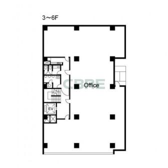 3階〜6階 平面図