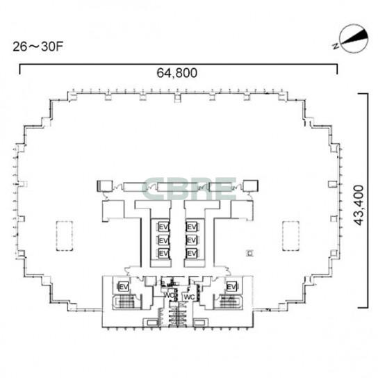 26階〜30階 平面図