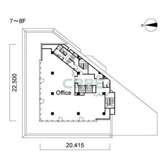 7階〜8階 平面図