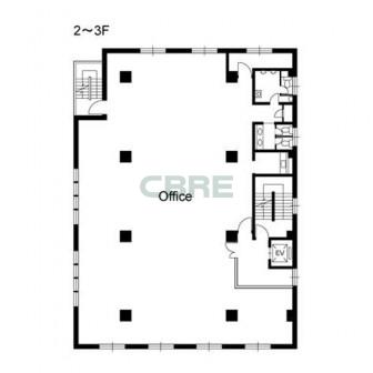 2階〜3階 平面図