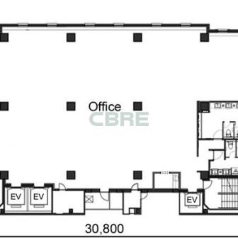 3階〜6階 平面図