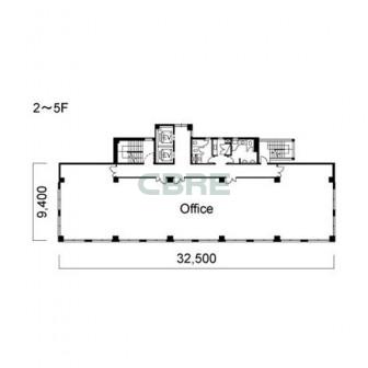2階〜5階 平面図