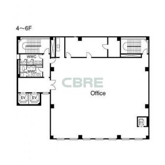 4階〜6階 平面図