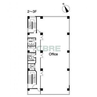 2階〜3階 平面図